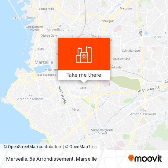 Marseille, 5e Arrondissement map