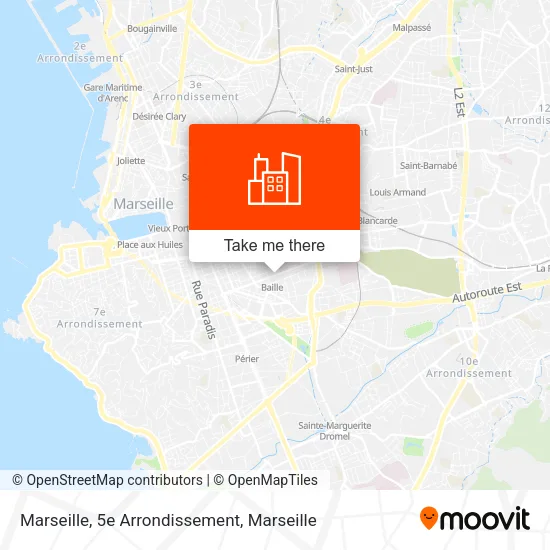 Marseille, 5e Arrondissement map