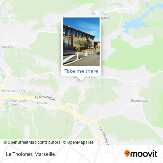 Le Tholonet map
