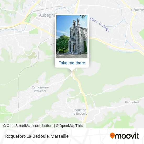 Roquefort-La-Bédoule map