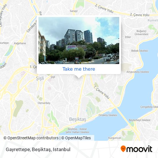 Gayrettepe, Beşiktaş map