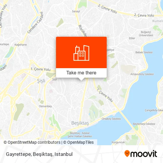 Gayrettepe, Beşiktaş map