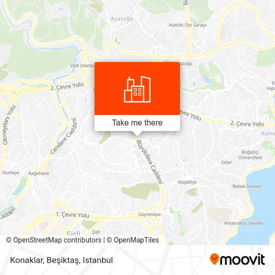 Konaklar, Beşiktaş map
