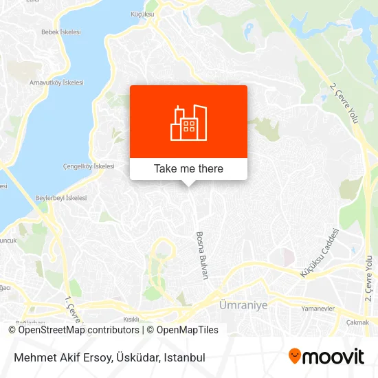 Mehmet Akif Ersoy, Üsküdar map