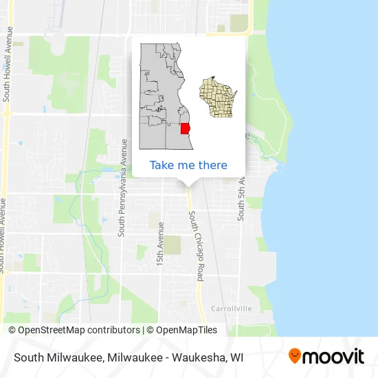 South Milwaukee map