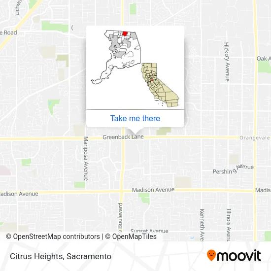 Citrus Heights map