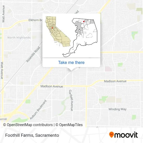 Foothill Farms map