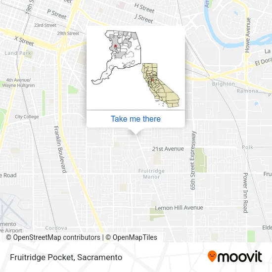 Fruitridge Pocket map
