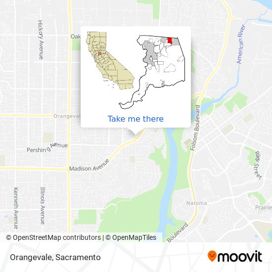 Orangevale map