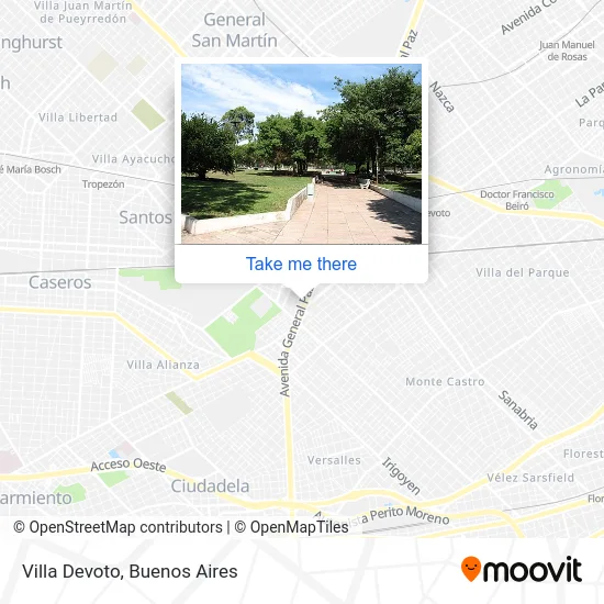 Villa Devoto map