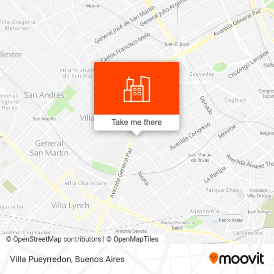 Villa Pueyrredon map