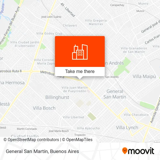 General San Martín map