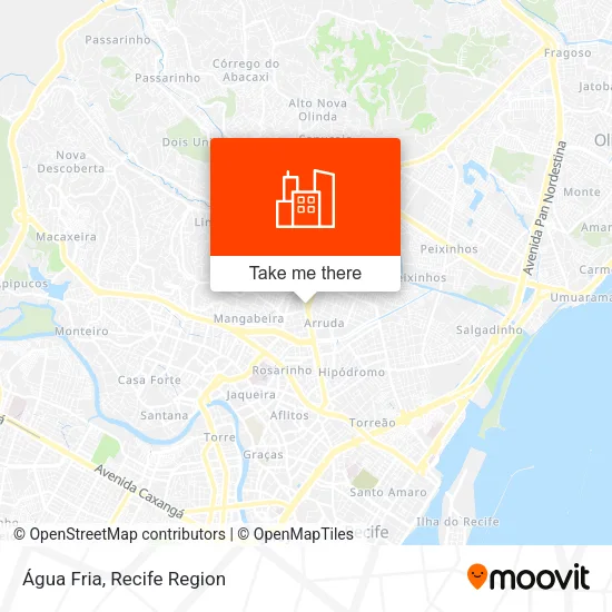 Água Fria map