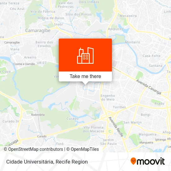 Cidade Universitária map