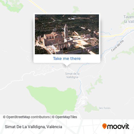 mapa Simat De La Valldigna