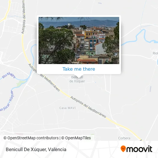 Benicull De Xúquer map