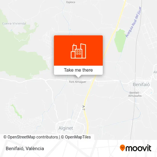 Benifaió map