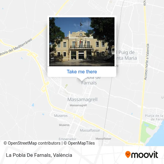 La Pobla De Farnals map
