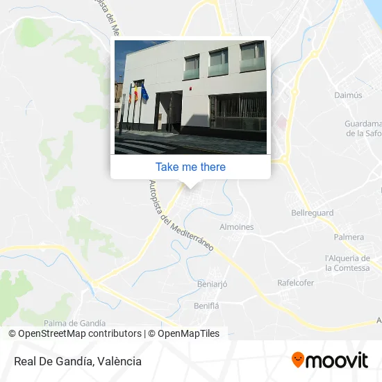 Real De Gandía map