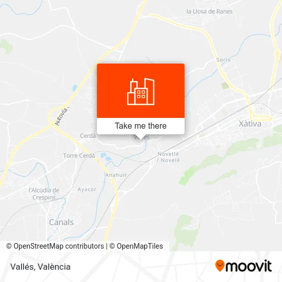 Vallés map