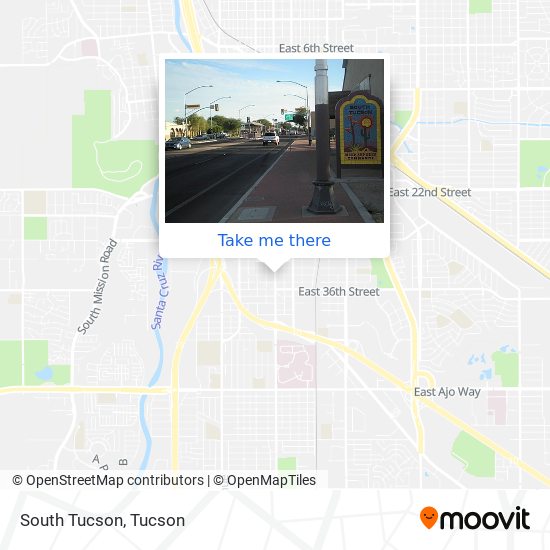 South Tucson map