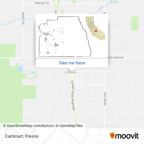 Earlimart map