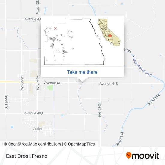 East Orosi map