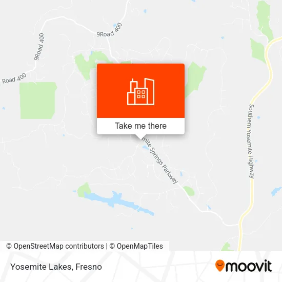 Yosemite Lakes map