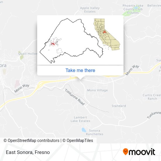 East Sonora map