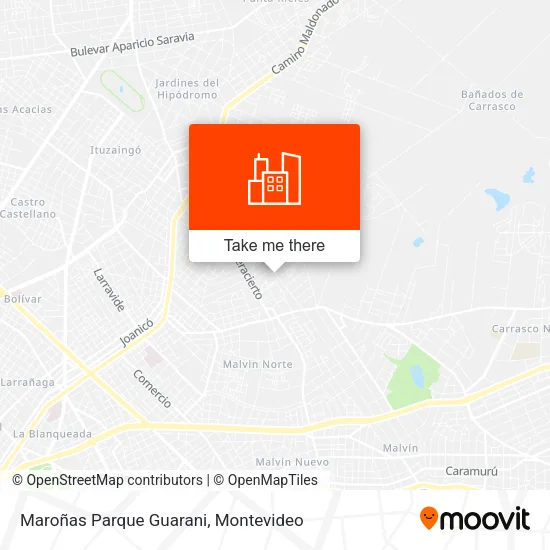 Maroñas Parque Guarani map