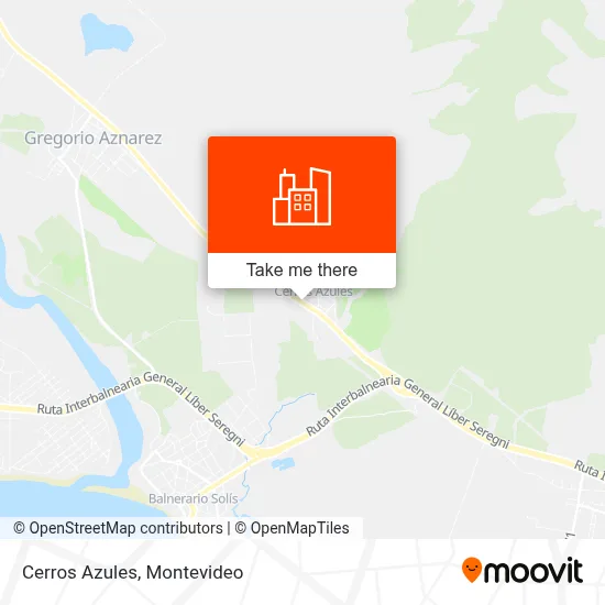 Cerros Azules map