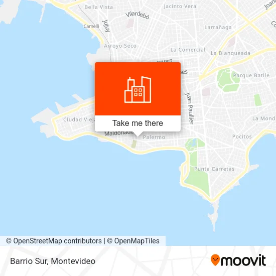 Barrio Sur map