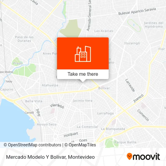 Mercado Modelo Y Bolivar map