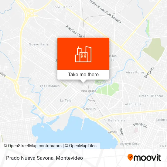 Prado Nueva Savona map