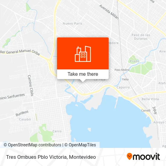 Tres Ombues Pblo Victoria map