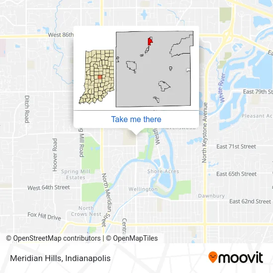 Meridian Hills map