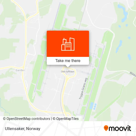 Ullensaker map