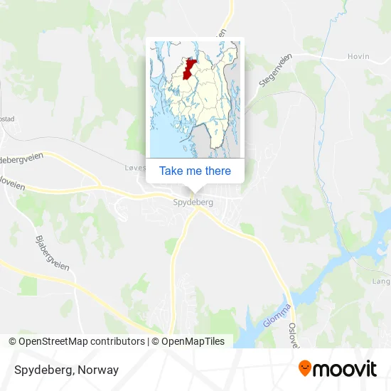 Spydeberg map