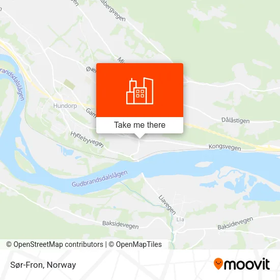 Sør-Fron map