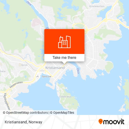 Kristiansand map