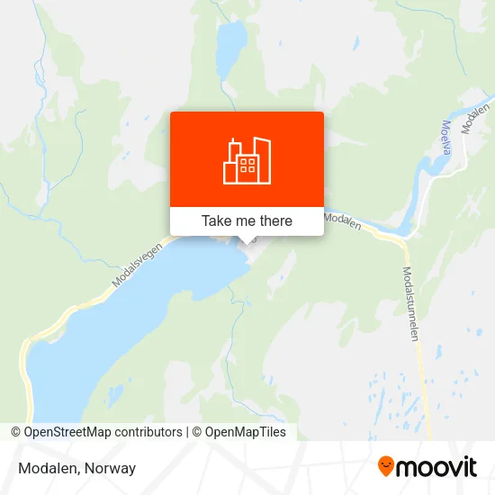 Modalen map