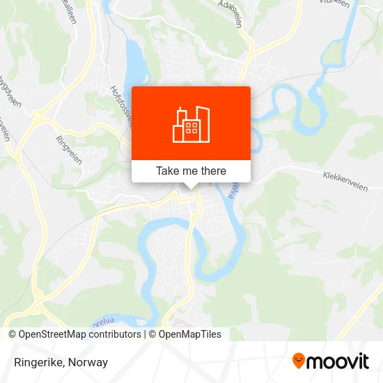 Ringerike map