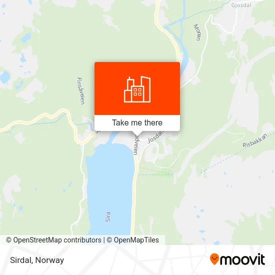 Sirdal map