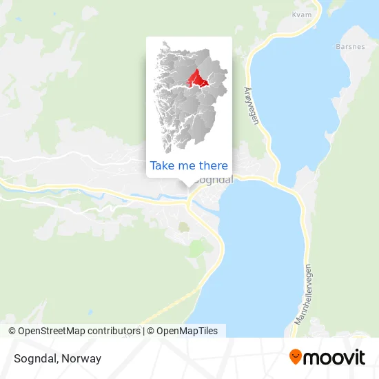 Sogndal map