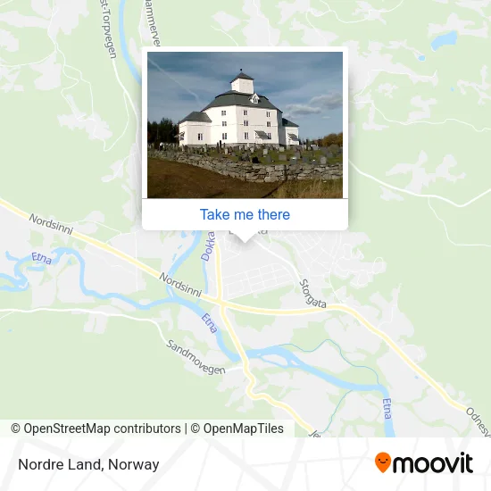 Nordre Land map