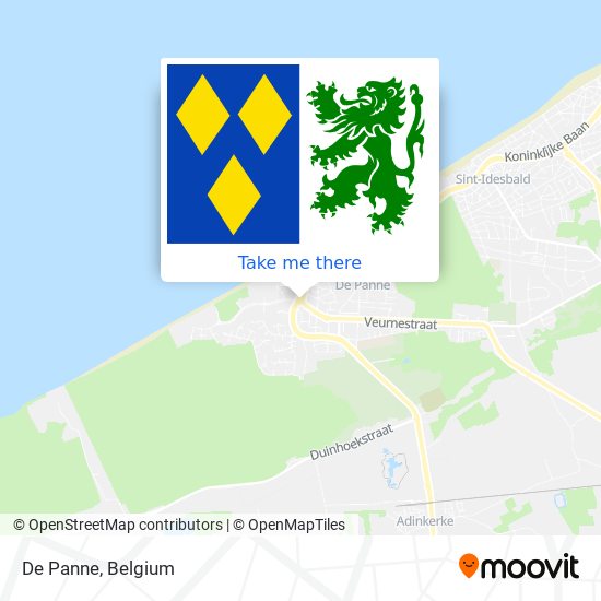 De Panne map