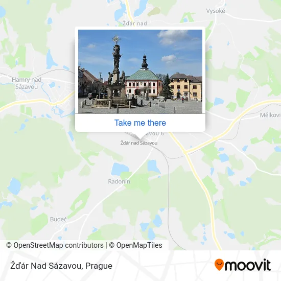 Карта Žďár Nad Sázavou