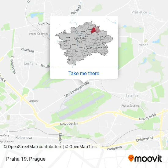 Карта Praha 19