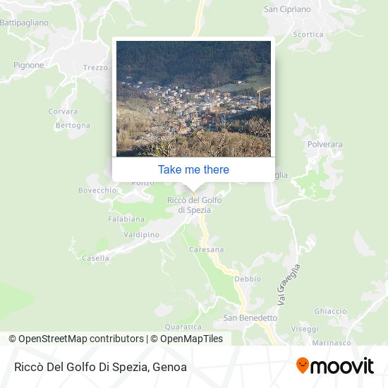 Riccò Del Golfo Di Spezia map