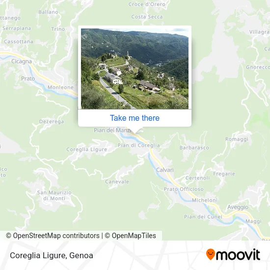 Coreglia Ligure map
